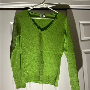 Lilly Pulitzer Vibrant Lime Green Cashmere Sweater